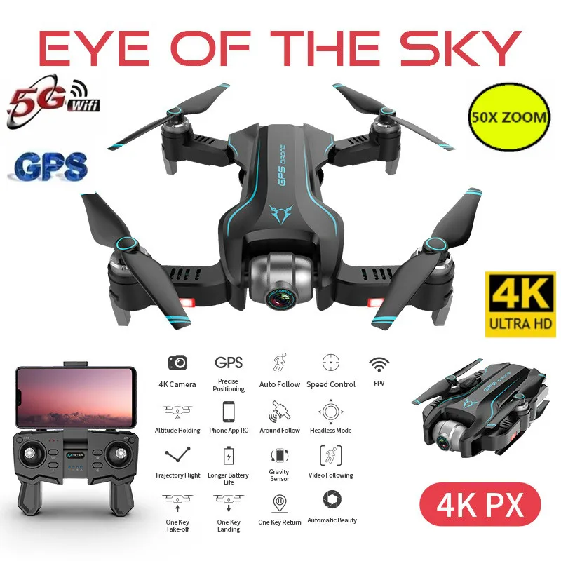 Квадрокоптер S20 с Wi-Fi GPS 4K HD камерой вертолет профессиональный Селфи игрушечные