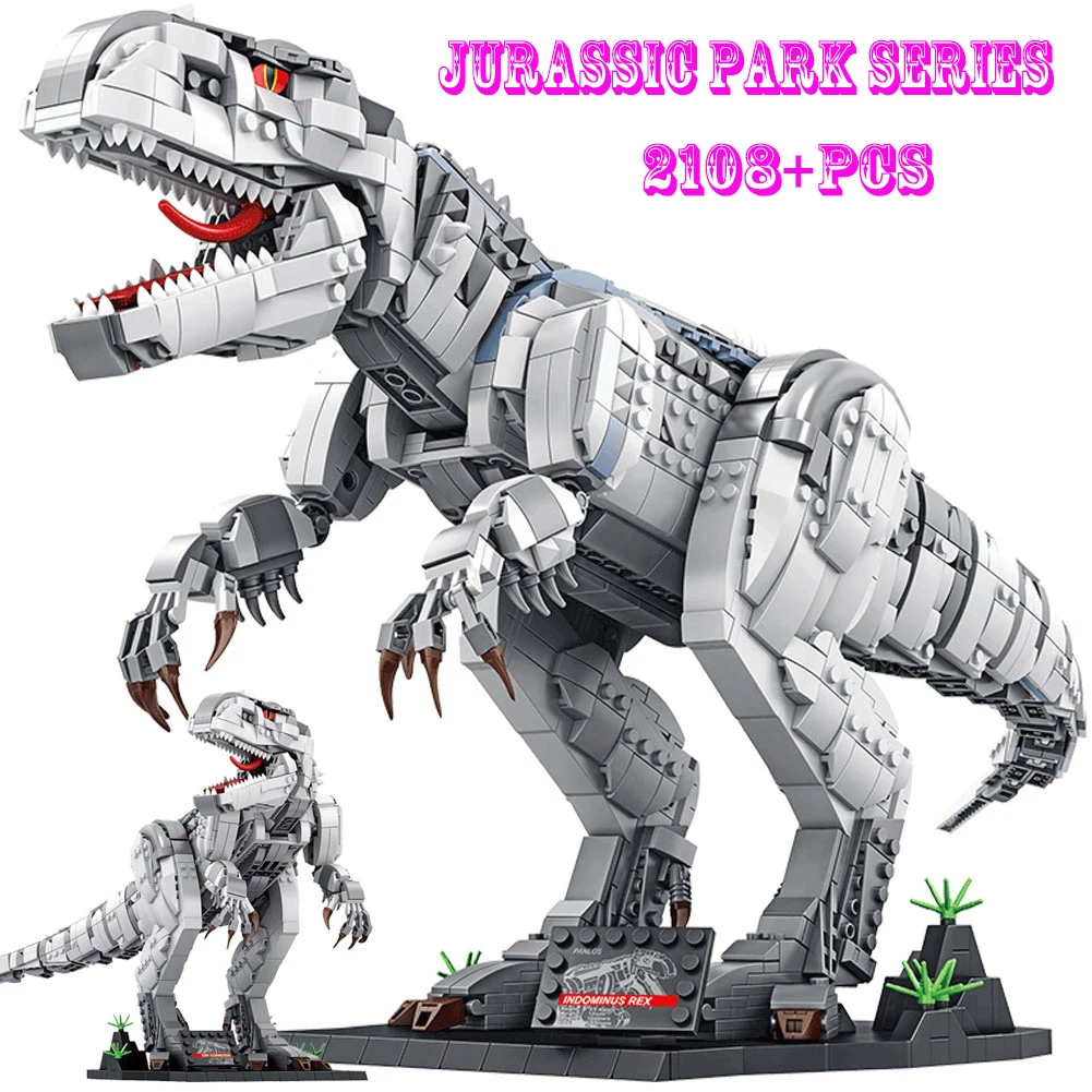 BZDA игрушки динозавров Парк Юрского периода Indominus Rex мир строительные блоки скелет