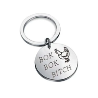 fashion funny key chain women keyrings stainless steel silver color bitche friendship keychain for best friend key ring gifts
