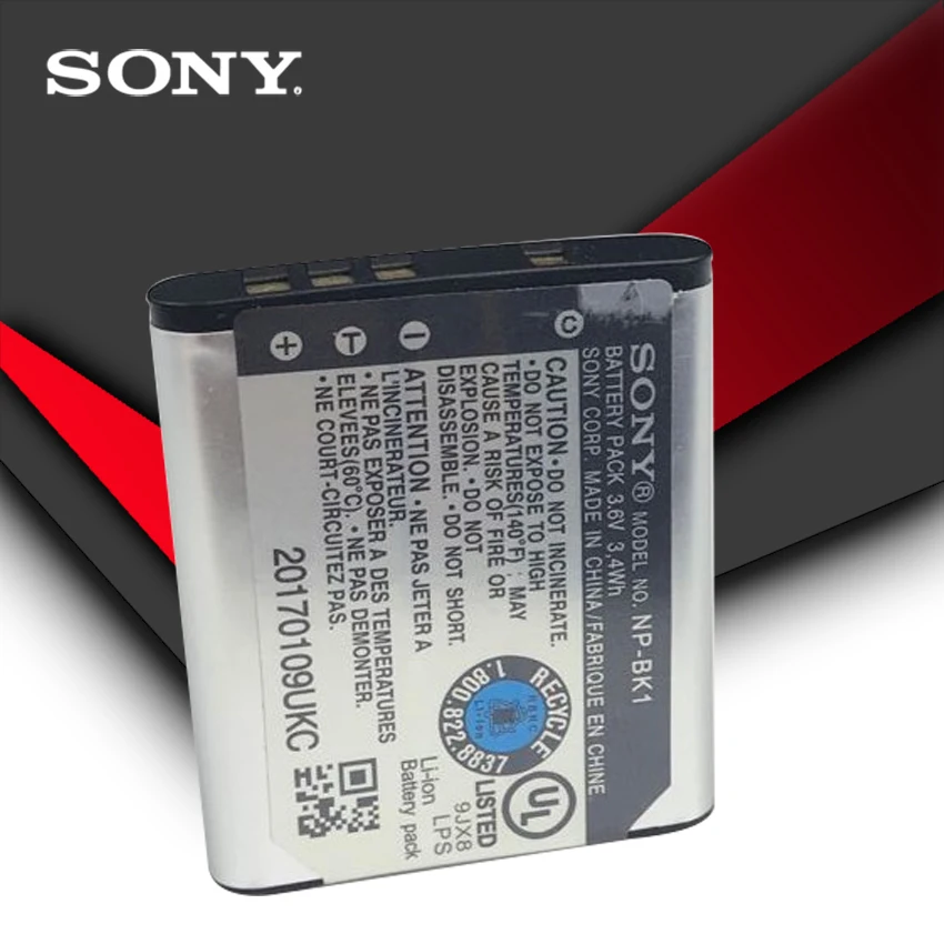 Оригинальный аккумулятор для камеры Sony Φ NP BK1 DSC W190 S750 S780 S950 S980 W370 W180 | Электроника