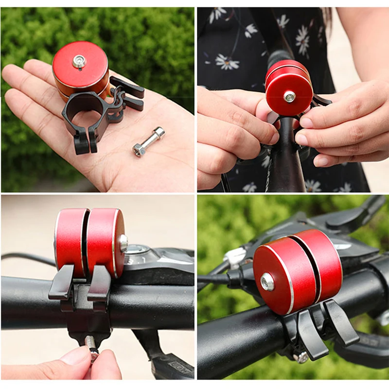Двойной велосипедный Звонок для велосипеда звуковая сигнализация на руль