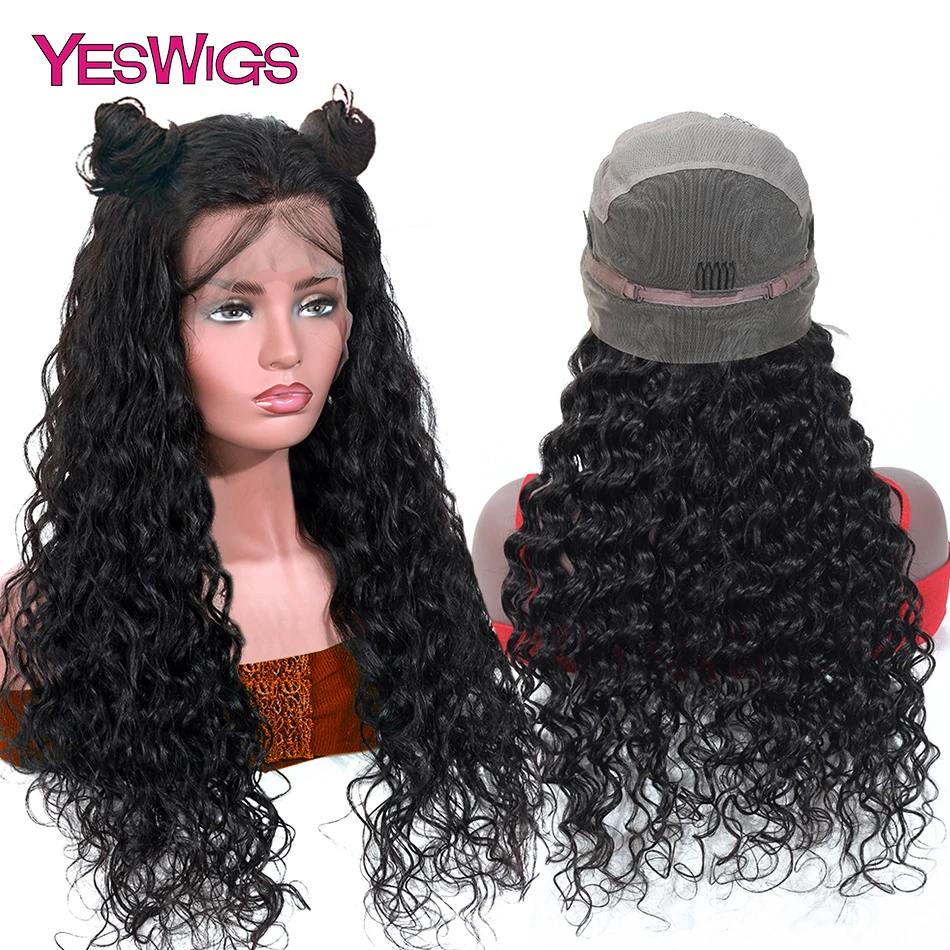 Yeswigs полный кружевной передний парик человеческих волос для черных женщин Remy