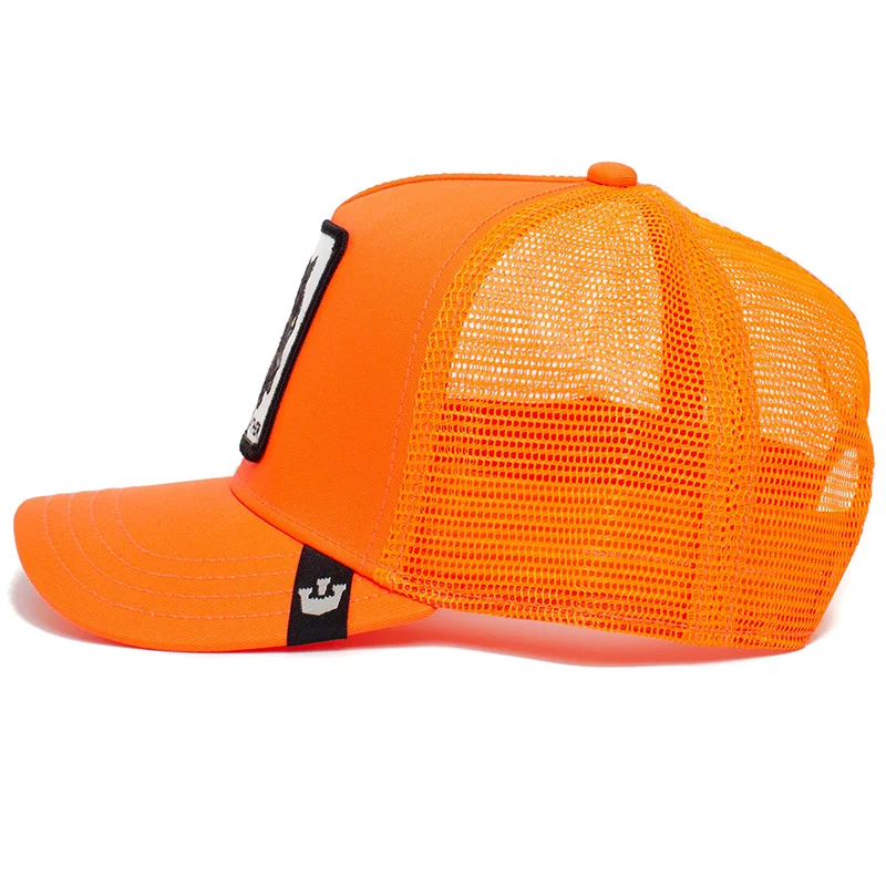 Оранжевая сетчатая Кепка с изображением Пантеры брендовая летняя бейсболка