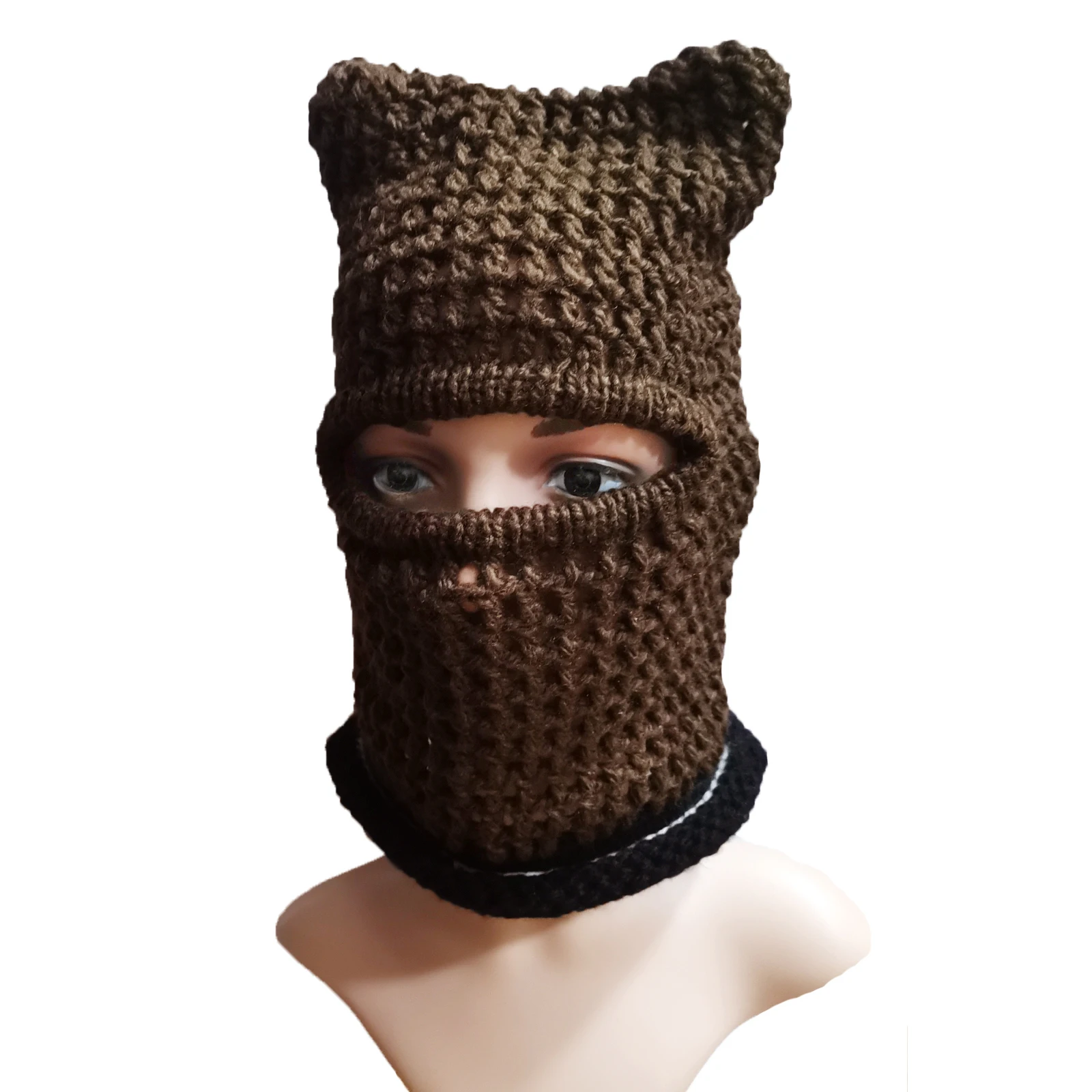 BomHCS Смешные полые рандомные вязаные облегающие шапки ручной работы с косами и