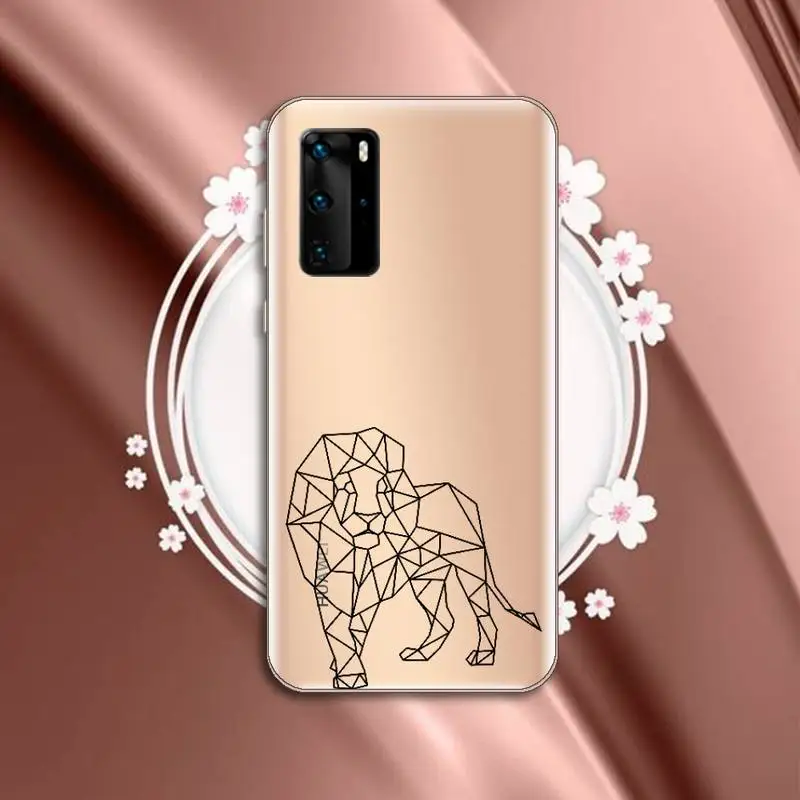 

Funny abstract black line art design Phone Case Transparent for Huawei P honor 8 10i 20 30 40 smart 2019
