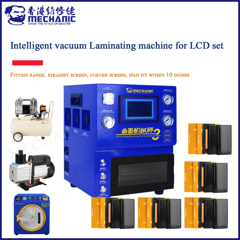 MECHANIC Double Pressure Intelligent Laminating Machine for Curved  Screen with mold For samsung HUAWEI VIVO OPPO screen repair