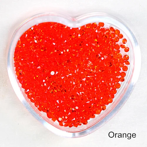 Orange 1,1 мм-1,6 мм стразы мини-Пикси стразы без горячей фиксации микро-циркониевые блестящие стразы мини-украшения для дизайна ногтей B3191 - Цвет: Orange