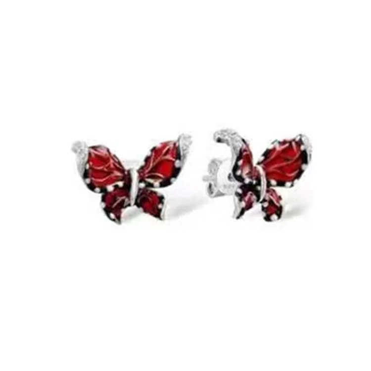 

2021 Korean Retro Metal Butterfly Earrings Fashion Cute Animal Brincos Statement stud Earrings Jewelry Gift