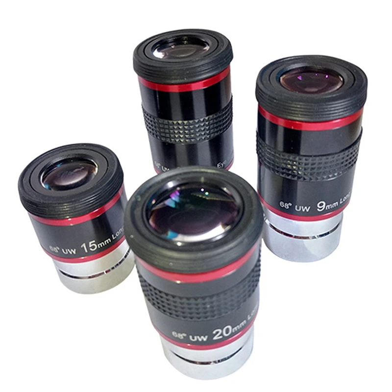 4 шт./компл. окуляр комплект 1 25 дюйма 68 градусов ультра Широкий Формат 6/9/15/20 мм для
