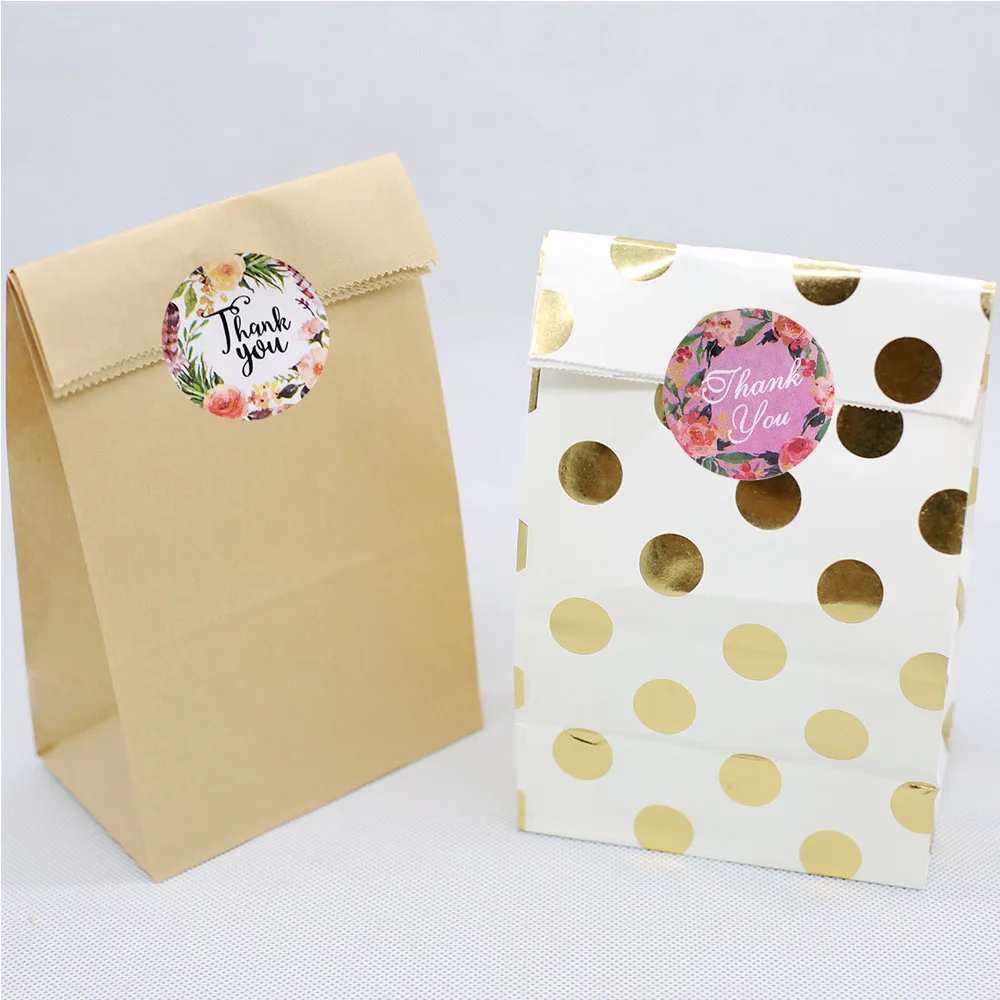 500pcs flower thanks stickers wedding decoration sticker packaging label scrapbook seal stationery |