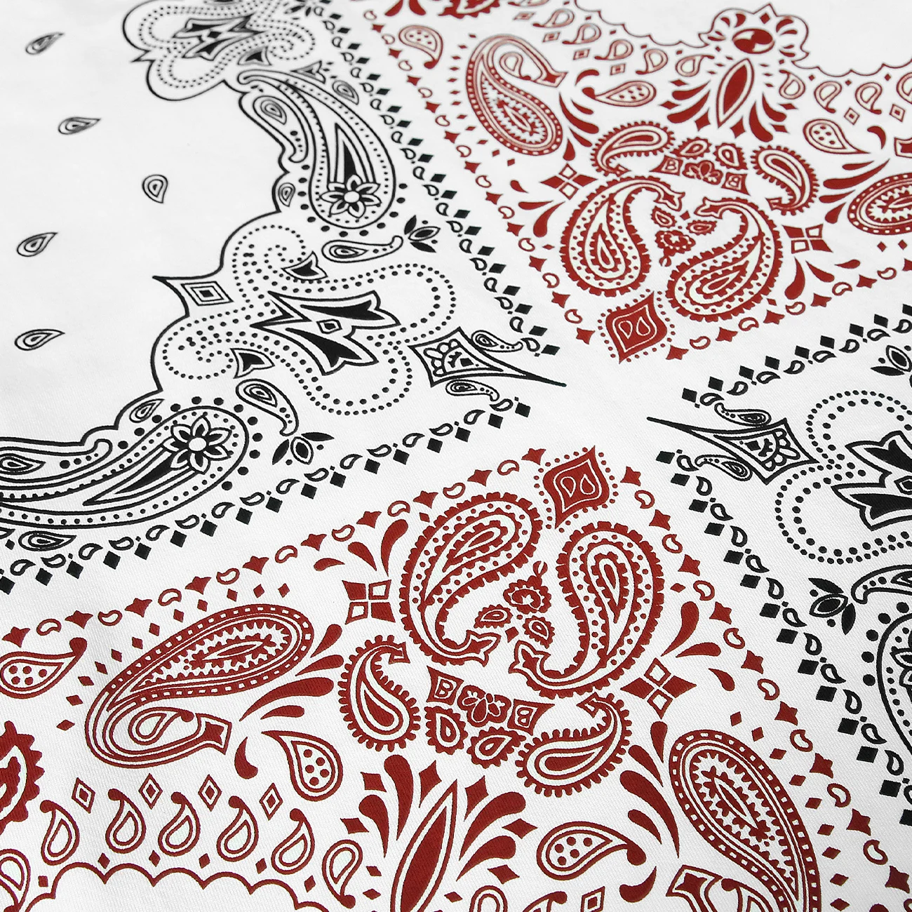 

LACIBLE T-Shirts Streetwear Hip Hop Harajuku Casual Color Block Bandana Paisley Pattern Print Short Sleeve Cotton Tshirts Tops