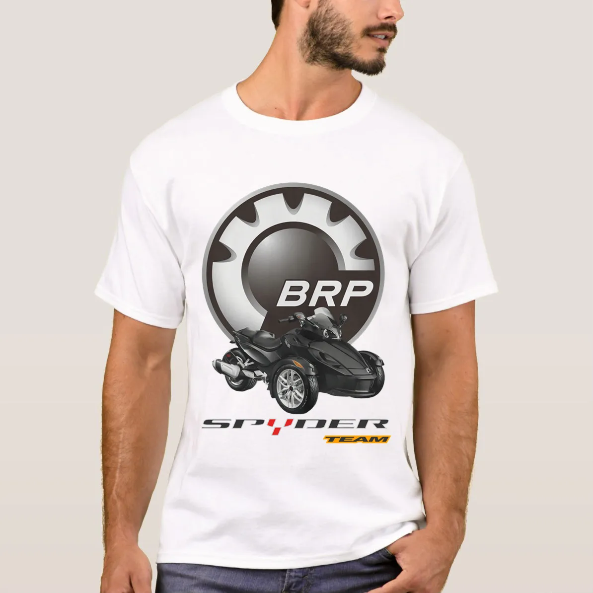 Футболка с логотипом Can Am Spyder RS BRP новинка 2020 Мужская футболка коротким рукавом
