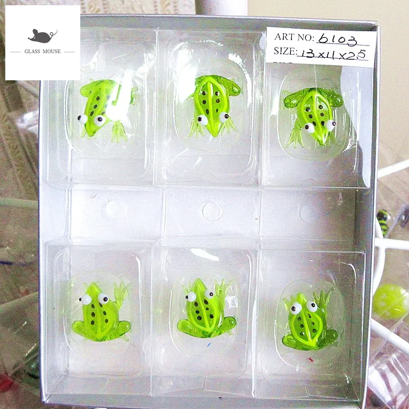 Аквариум из муранского стекла украшение в виде лягушки 6 шт. ручная работа