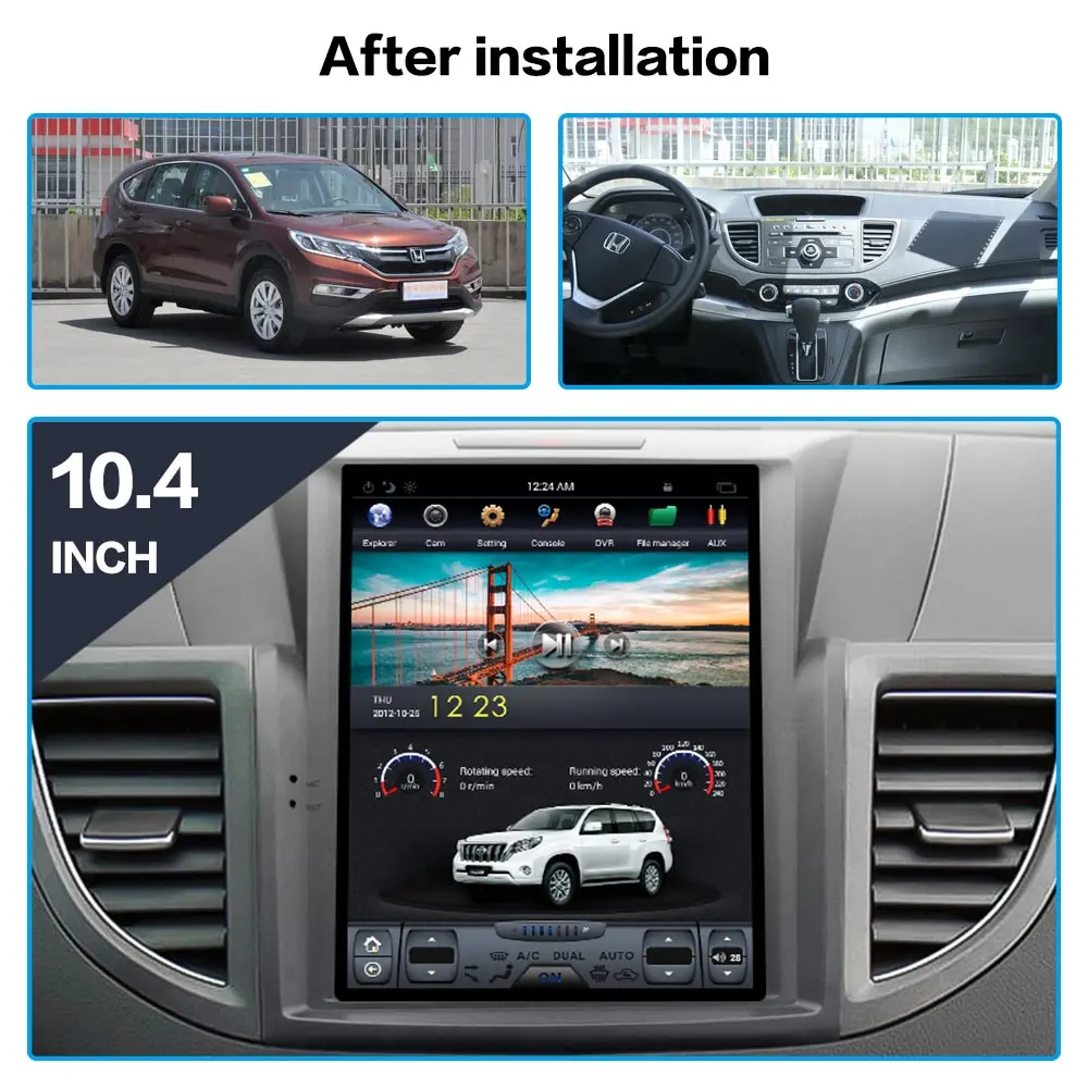 Автомобильный мультимедийный проигрыватель Tesla для Honda CRV 2012-2017 10 4 дюймов
