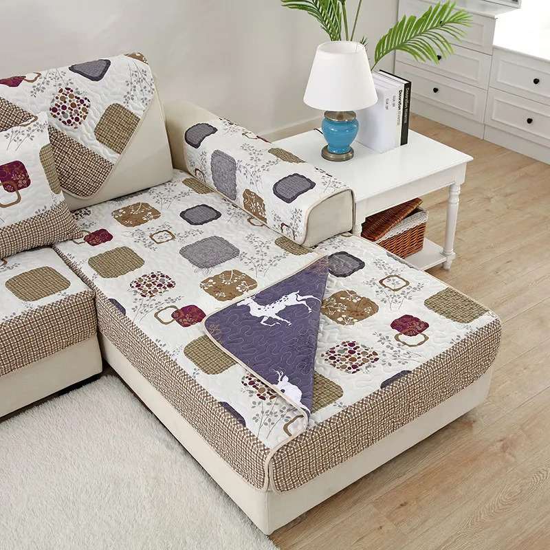 Двухстороннее покрывало для дивана противогрязное нескользящее коврик собак