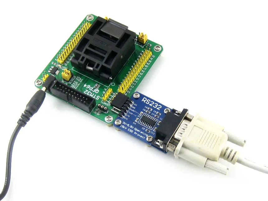 Специальный программатор STM32 QFP64 0 5 мм выжигающая розетка с простой платой