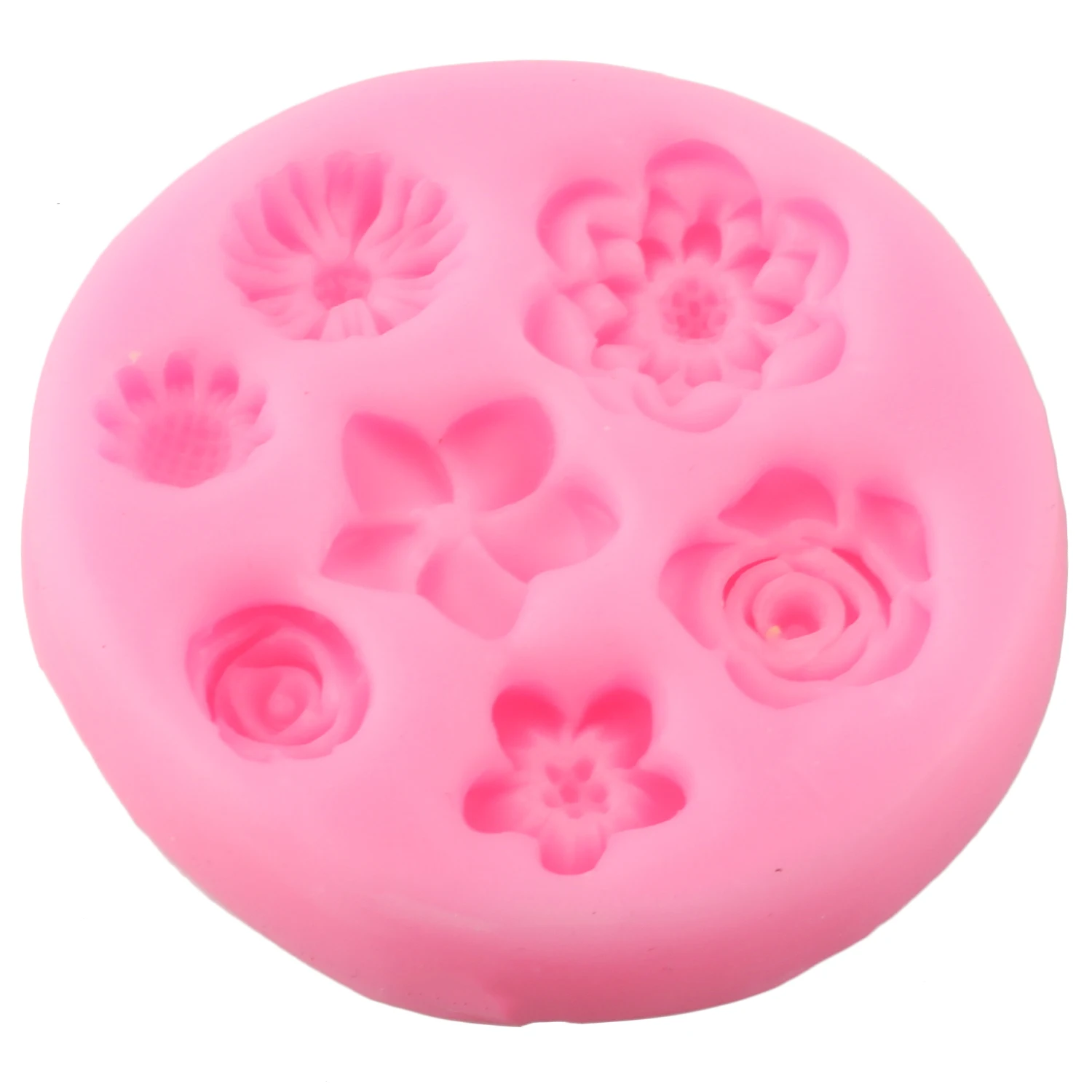 Роза цветок Дейзи силиконовые формы DIY вечерние Топпинг для кексов инструменты