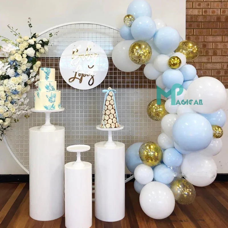 86 шт пастельные Макарон синие белые воздушные шары гирлянды арочный комплект