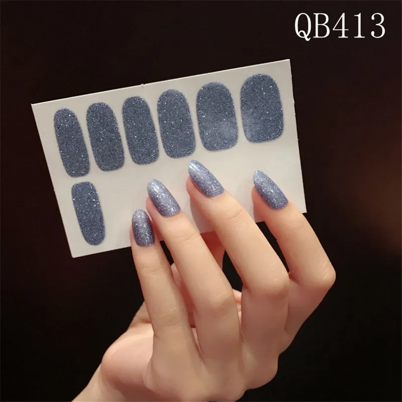 QB413 Lamemoria 22 советы, стикеры 3D на ногти Nail Art, красное сердце, дизайн, французский экологический клей, наклейки, наклейки для женщин, маникюр - Цвет: QB413
