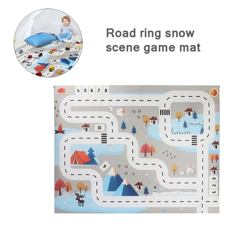 

Children City Traffic Car Park Play Mat Traffic Car Park Play Mat Waterproof Parking Lot Portable Game Pad Gifts