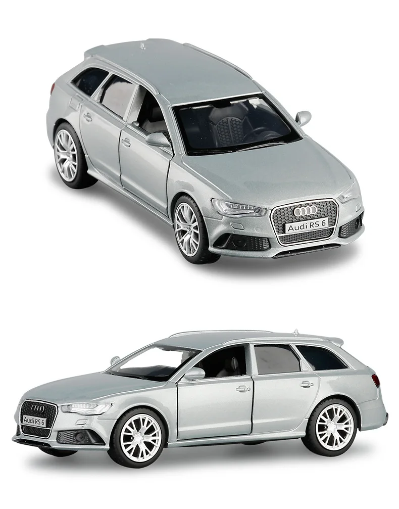 Литой металлический автомобиль Audi RS6 Wagon в масштабе 1:36 роскошная модель