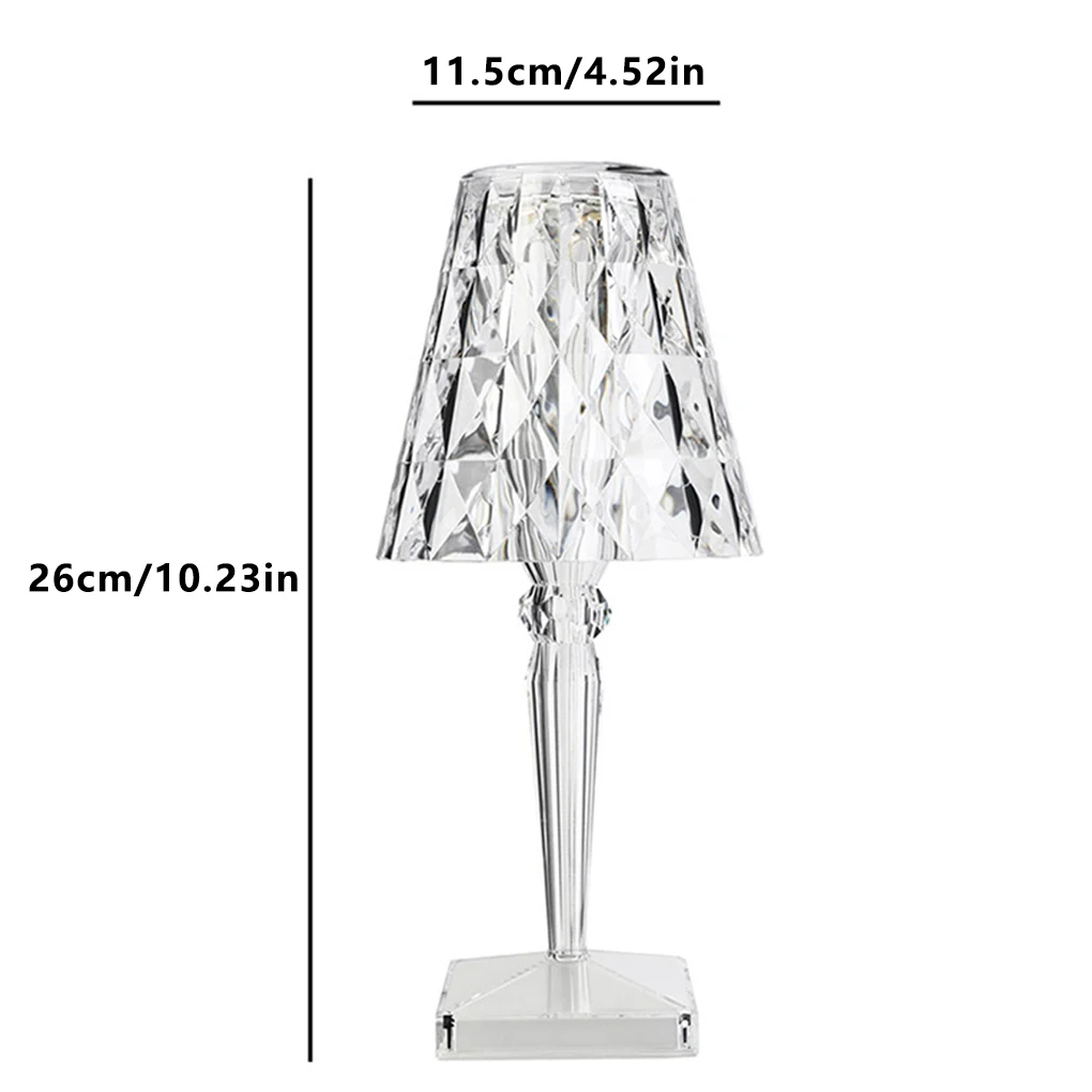 

Acryl Table lamp for bedroom living room Desk lamp study crystal art deco Beside Ghost night lights lighting USB plug