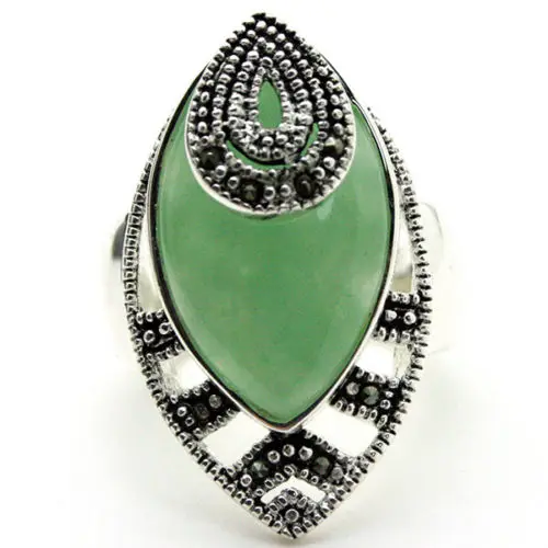 0x RARE GREEN JADE SILVERBALI HANDCRAFTED RING SIZE7/8/9/10 | Украшения и аксессуары