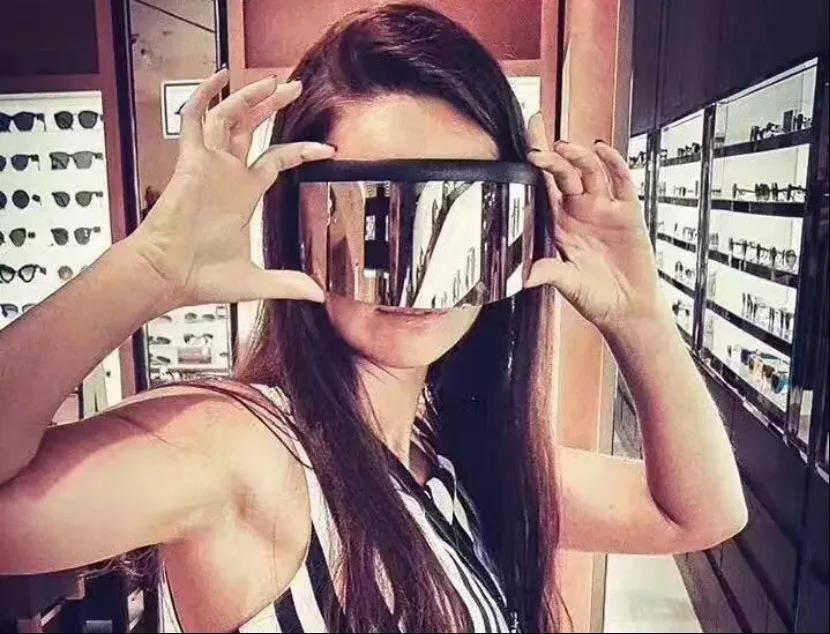 Солнцезащитные очки с защитой от подглядывания негабаритная оправа шляпа маска