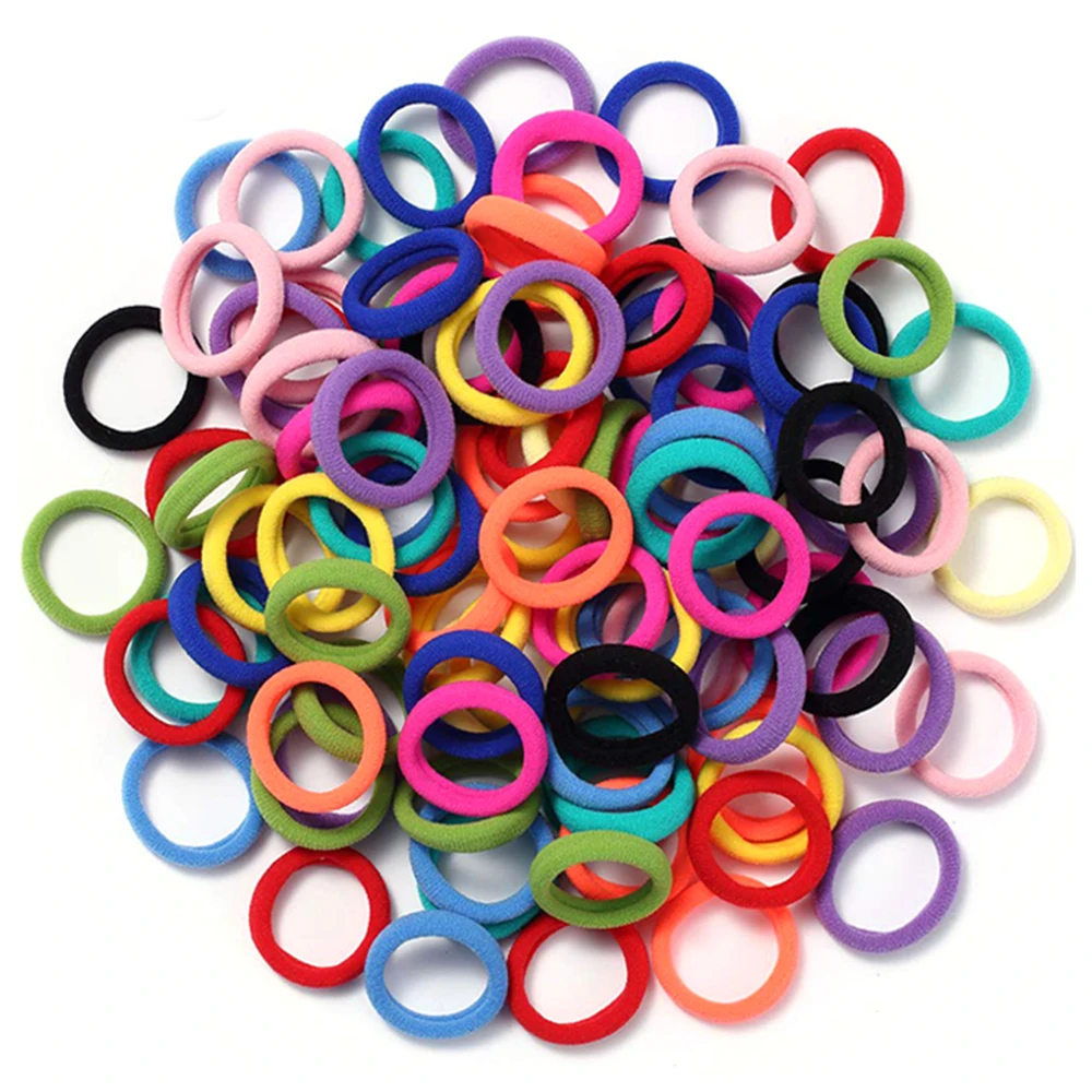 

50PC Women Colorful Rubber Elastic Hair Ropes Scrunchies Ties Ponytail Holders Headwear Hairbands Hair Styling Tools Accessories