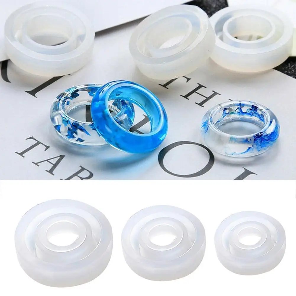 

Transparent Silicone Mould Dried Flower Resin Decorative resin For jewelry Craft mold Type molds ring DIY epoxy J9G9