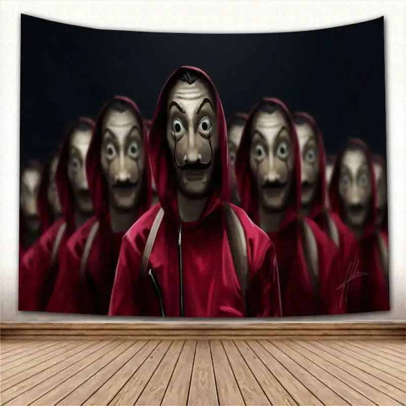 

Настенный Гобелен La Casa De Papel, листы, домашние декоративные гобелены, пляжное полотенце, коврик для йоги, одеяло, скатерть, гобелен 0406