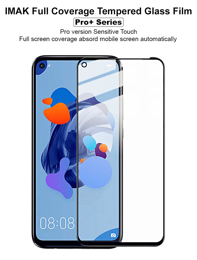 Imak 9H анти-всплеск защитное стекло на huawei nova 5T 5 5i Pro Полное покрытие закаленное защитное стекло для экрана для nova 5i 5 pro