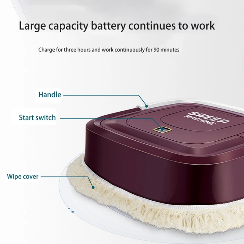 

EAS-Household Automatic Smart Robot Vacuum Cleaner Portable Floor Electric Mop Machine Sweeper Robotic Hair Cleaning