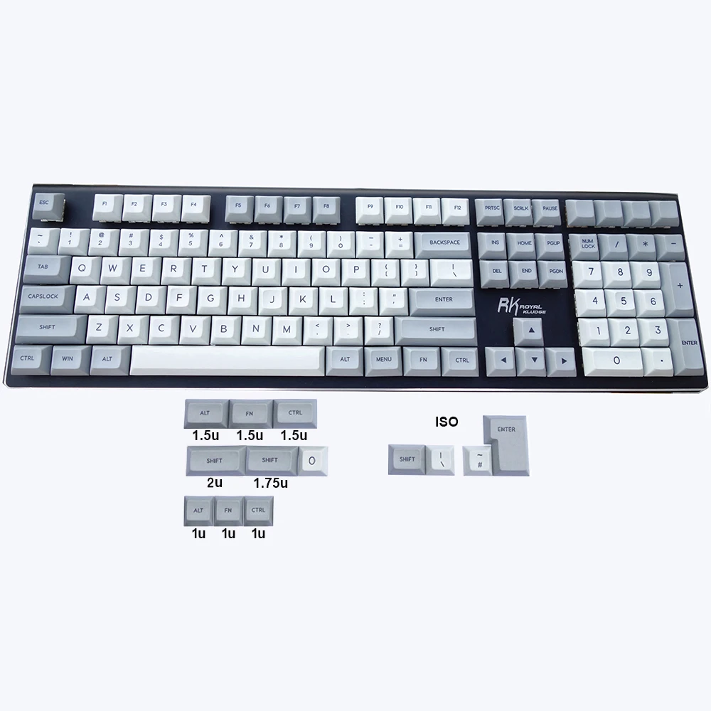 121 клавиши Offwhite Gray PBT DSA Keycaps ANSI iso макет красителя подложки или пустая для Cherry MX