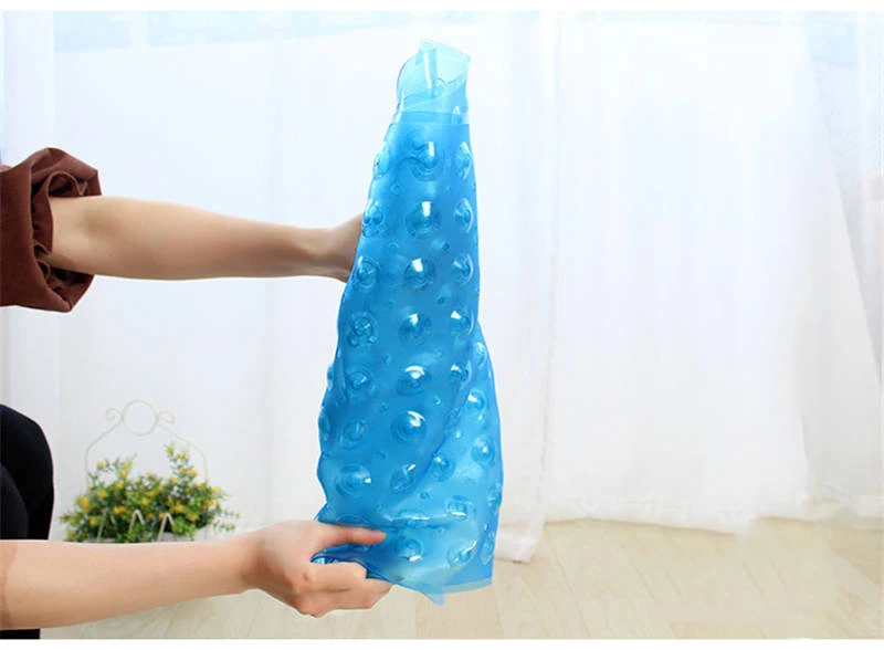 Нескользящий коврик для ванной комнаты, мягкая безвкусная резина, безопасный коврик для ванной с присоской и антибактериальным покрытием