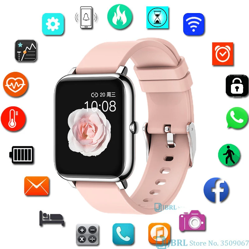

Fashion Full Touch Smart Watch Square Women Men Sport Watch Electronic Ladies Wrist Watch For Andriod Ios Smart Clock Smartwatch