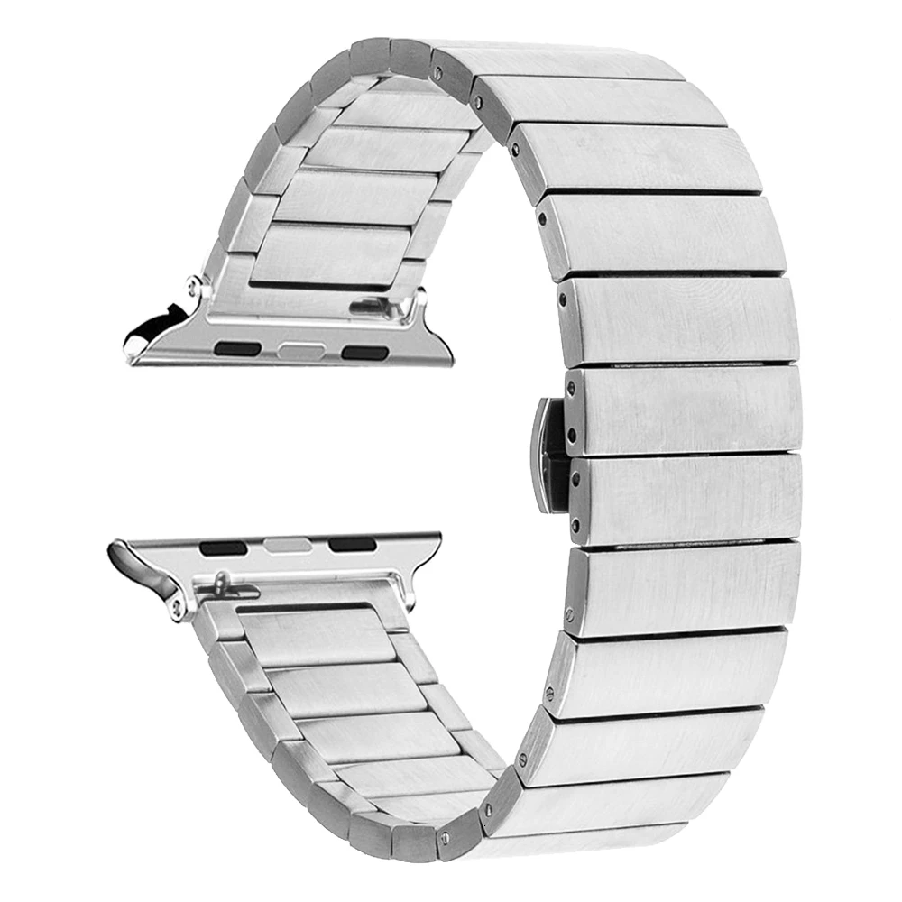 Ремешок из нержавеющей стали для apple watch band 44 мм 40 сменный Браслет смарт-часов iWatch
