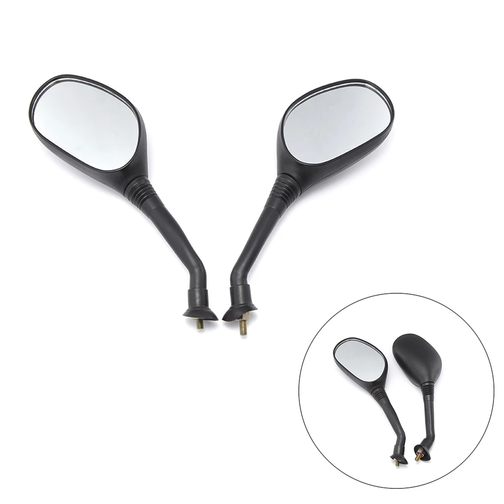 

Pokhaomin 8mm Motorcycle Rear View Mirrors Black Scooter Side Mirrors Rearview Mirror For yamaha Honda Suzuki Kawasaki