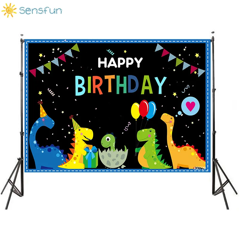 Sensfun мультфильм дети 1 й День Рождения фотография фон лента воздушный шар