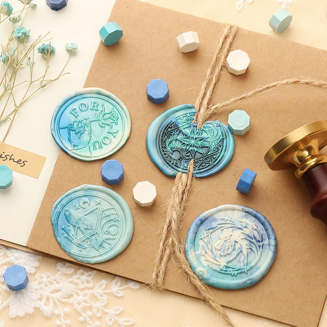 

Vintage Mixed Color Sealing Wax Beads Wax Seal Stamp For Cards Envelopes Wedding Invitations Wine Packages Gift Wrapping