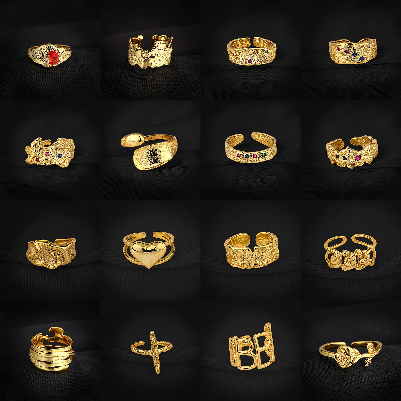 

European and American S925 Sterling Silver Ring Cold Wind Adjustable Simple Ins Niche Design Silver Ring Hand Jewelry