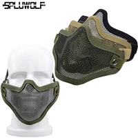 military tactical paintball mask airsoft metal %d0%bc%d0%b0%d1%81%d0%ba%d0%b0 %d0%b4%d0%bb%d1%8f %d1%81%d1%82%d1%80%d0%b0%d0%b9%d0%ba%d0%b1%d0%be%d0%bb%d0%b0steel mesh mask mouth protective