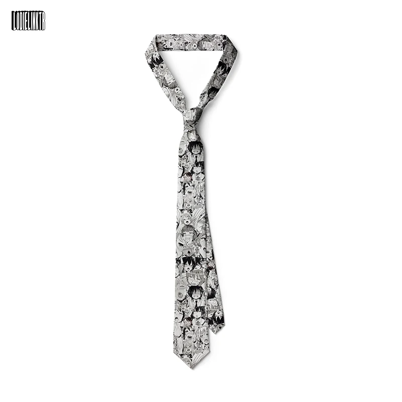 Новые 8 см в ширину мультфильм галстук для мужчин и женщин Забавные модные принты