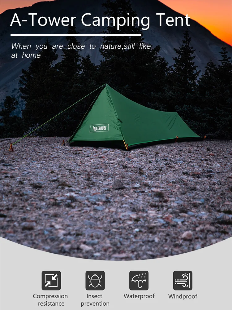 A Tower Ultralight Tent 1 Person Camping Hiking Mountain Backpacking Waterproof Single Bivvy 20D Silicone One Man | Спорт и