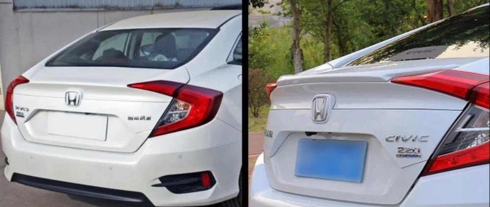 

Osmrk unpainted ABS tail wing rear spoiler for honda civic 2016