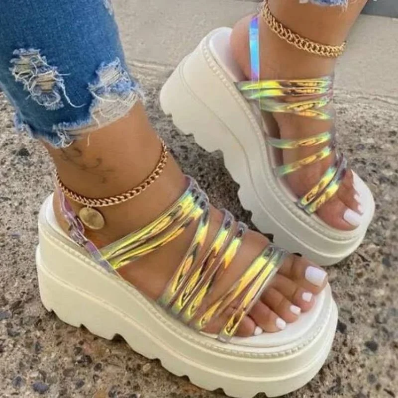

2021 New Women Sandals Fashion Wedge Platform Gladiator Sandals for Women Summer Shoes High Heel Sandal Female Sandalias Mujer