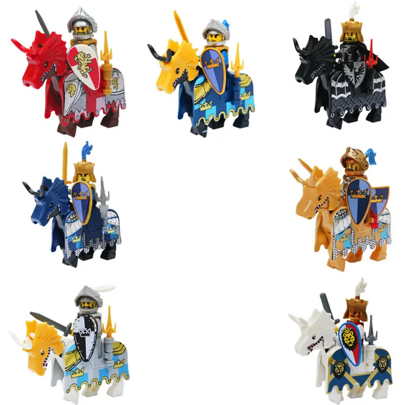 Конструктор Минифигурки солдат рыцарь лошадь тело Джерси аксессуары Diy