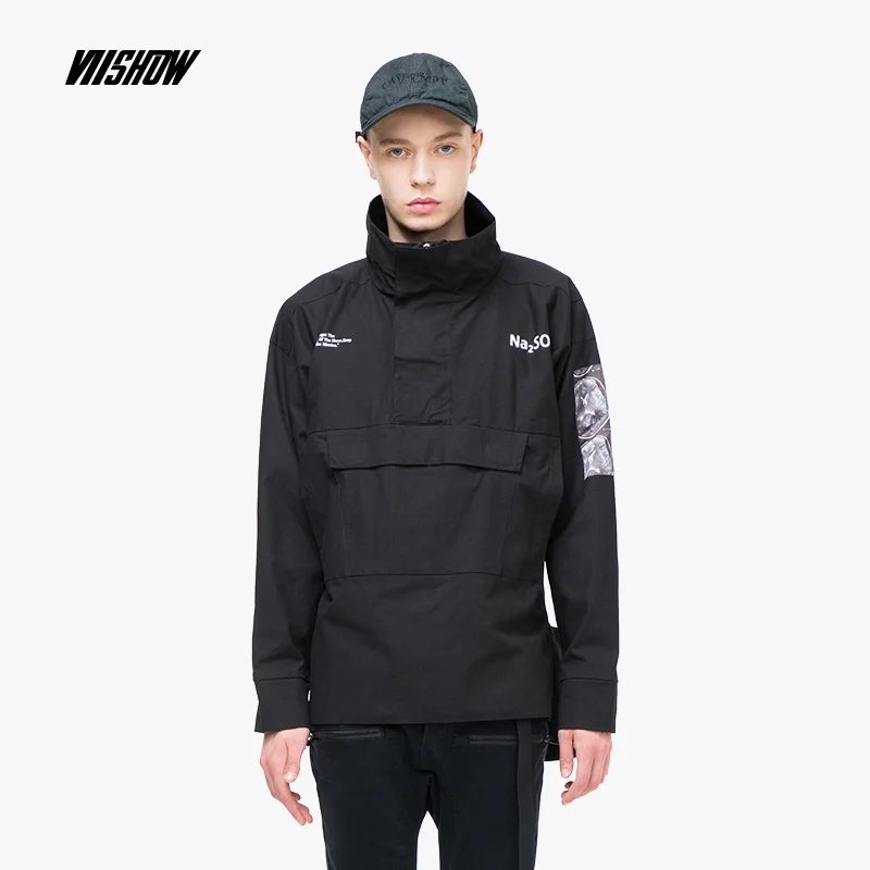 VIISHOW мужские куртки брендовые уличные Chaqueta Hombre 2019 ветровки с принтом Veste Homme