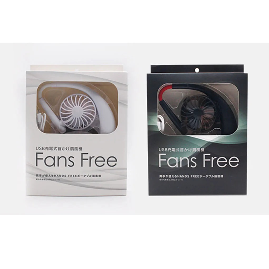 

1Pc USB Portable Fan Hands Free Neck Fan Hanging Rechargeable Mini Sports Fans Personal Mini 3 Speed Adjustable For Home Office