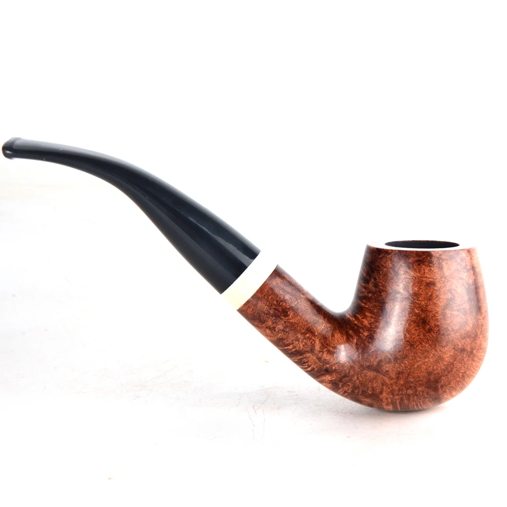 Деревянные трубки для курения Briar трубы Гладкие дым табачный фильтр сигарет